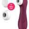 Stimulator Pro 2 Generation 3, 11 Viteze Suctiune, 12 Moduri Vibratii, Silicon, USB, IPX 7, Visiniu