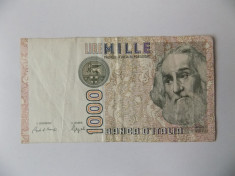 Bancnote Italia 1000 lire foto