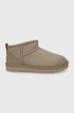 UGG cizme de zăpadă din piele &icirc;ntoarsă culoarea maro 1116109.ALP-ALP