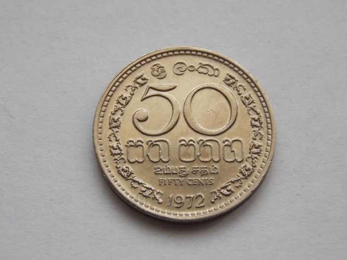 50 CENTS 1972 SRI LANKA-XF