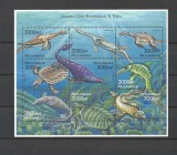 MOZAMBIC 2000 ANIMALE PREISTORICE DINOZAURI, Nestampilat
