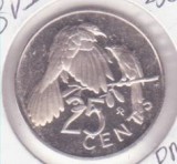 Insulele Virgine Britanice 25 cenți 1981 PROOF, tiraj: 1124 exemplare.