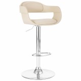 Cumpara ieftin Scaun de bar, alb, piele ecologica