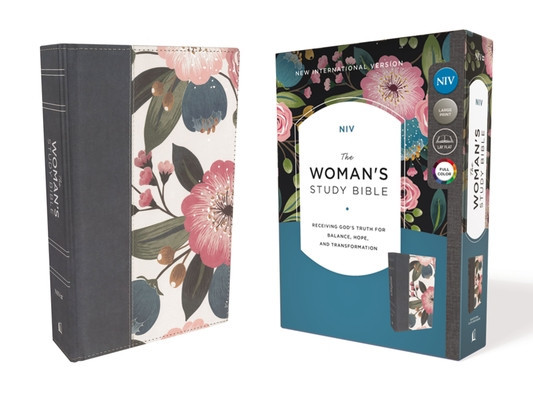 NIV, the Woman&#039;s Study Bible, Cloth Over Board, Blue Floral, Full-Color: Receiving God&#039;s Truth for Balance, Hope, and Transformation