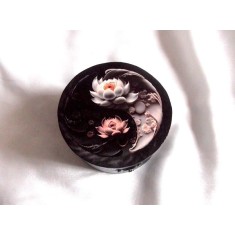 cutie lemn decorata cu Yin Yang 45252