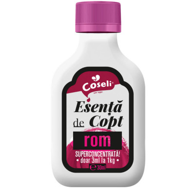 Esenta de Copt cu Rom Coseli, 30 ml, Esente pentru Prajituri, Esenta de Rom pentru Prajituri, Coseli Esente de Rom, Esenta de Rom pentru Copt, Esente foto