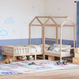 Set pat bancă cu acoperiș, 90x190 cm, lemn masiv de pin