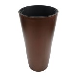 Ghiveci din plastic Tubus Slim, aramiu, D 30 cm