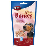 Soft Snack BONIES Light &ndash; oase moi - vită/curcan 75g, Trixie
