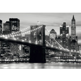 Fototapet FTS 0199 Brooklyn Bridge in alb si negru