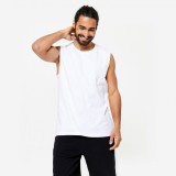 Maiou extensibil 500 Fitness Alb Bărbați, Domyos