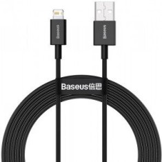 Cablu alimentare si date Baseus Superior, Fast Charging Data Cable pt. smartphone, USB la Lightning Iphone 2.4A, 1m, negru