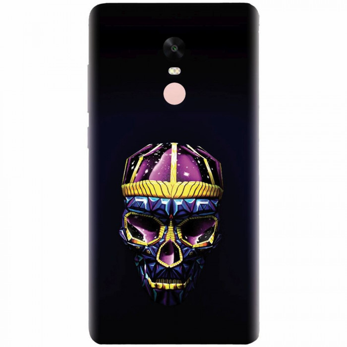 Husa silicon pentru Xiaomi Redmi Note 4, Colorfull Skull