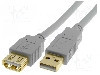 Cablu USB A mufa, USB A soclu, USB 2.0, lungime 5m, gri, BQ CABLE - CAB-USBAAF/5G