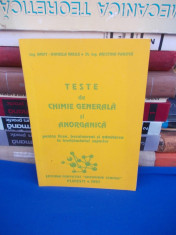 ARISTINA PAROTA - TESTE DE CHIMIE GENERALA SI ANORGANICA_LICEE , ADMITERE , 1997 foto