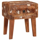 vidaXL Mese de capăt Multicolour 40 x 32 x 46 cm Lemn masiv reciclat