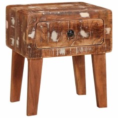 vidaXL Mese de capăt Multicolour 40 x 32 x 46 cm Lemn masiv reciclat