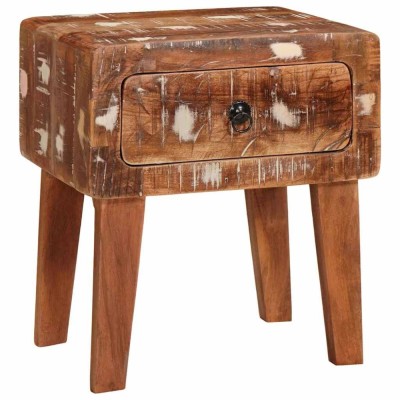 vidaXL Mese de capăt Multicolour 40 x 32 x 46 cm Lemn masiv reciclat 4104556 foto