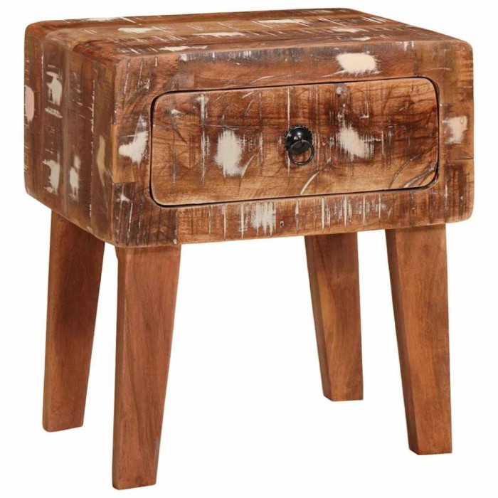 vidaXL Mese de capăt Multicolour 40 x 32 x 46 cm Lemn masiv reciclat 4104556