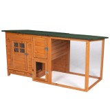 Cotet si tarc exterior pentru pasari din lemn 160x75x80 cm, cu rampa
