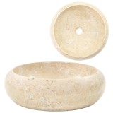 vidaXL Chiuvetă, crem, 40 x 12 cm, marmură 142767