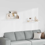 vidaXL Rafturi de perete suspendate, 2 buc., alb, 80x23,5x3,8 cm, MDF 323815