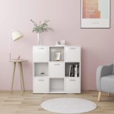 vidaXL Bibliotecă, alb, 90 x 30 x 90 cm, PAL
