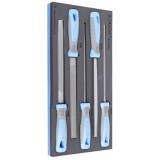 Unior 964/26BSOS - Set pile mixte 200 mm dantura bastarda 5 bucati maner