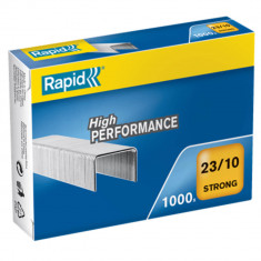 Capse 23/10 Rapid Strong, 1000 Buc/Set, Capacitate 70 Coli, Capse Rezitente, Capse Otel, Capse din Otel, Set de Capse, Set Capse Rapid, Capse Rapid St