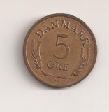 Moneda Danemarca - 5 Ore 1964, Europa