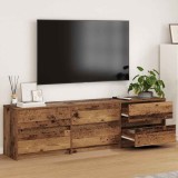 Cumpara ieftin Cabinet TV cu lumini cu bandă LED cu sertar cu depozitare Maro 180 x 34 x 50 cm