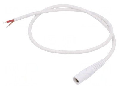 Cablu DC Alb 5.5/2.5 0.5m 1x1mm2 foto