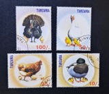 Tanzania 1998 - Seria Completă Păsări de Curte și Pui / Ornito-Filatelie (Poultry / Birds) 4 Valori Ștampilat - Cod: -SW13