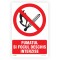 Indicator semnalizare Interzis foc deschis si fumat, PVC, 30 x 20 cm