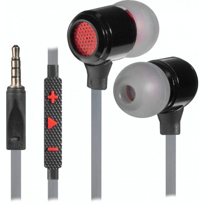 Handsfree Casti In-Ear Defender Pike, Cu microfon, 3.5 mm, 1.2m, Negru Rosu foto