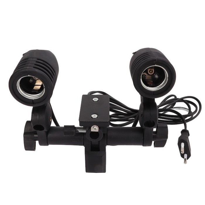 Suport dublu bec tip fasung, soclu E27 cu adaptor, lumini, microfon, umbrele foto