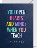 Felicitare - You Open Hearts and Minds When You Teach - Mini Card | Lagom Design