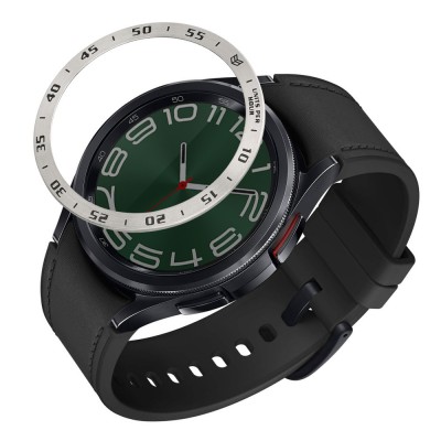 Rama cadran Kwmobile pentru Samsung Galaxy Watch 6 Classic, Argintiu, Aluminiu, KWM000024TL002C foto
