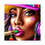 Cumpara ieftin Sticker decorativ, Hip Hop, Mov, 55 cm, 6185ST