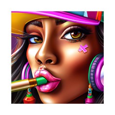 Sticker decorativ, Hip Hop, Mov, 55 cm, 6185ST