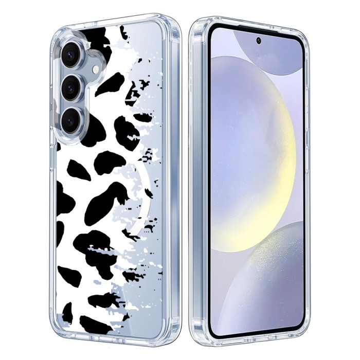 Husa pentru samsung galaxy s25 plus, atasare magnetica, magsafe, pattern skin 12, clear