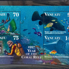 VANUATU 1997, FAUNA MARINA,PESTI,SCAFANDRU Serie nestampilata