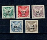 Silezia Superioara 1920 - Marci pentru ziare, serie nestampilata cu sarniere