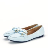 Mocasini albastri office casual Britney