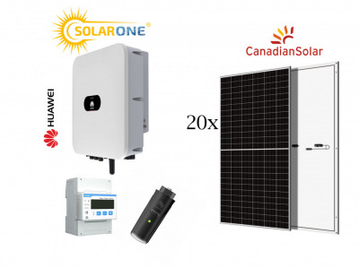 Kit sistem fotovoltaic 8,2 kW trifazat, invertor Huawei si 20 panouri Canadian Solar 410W foto