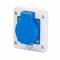 Priza schuko 85X75 2P+E cu flansa 16A Gewiss GW62392