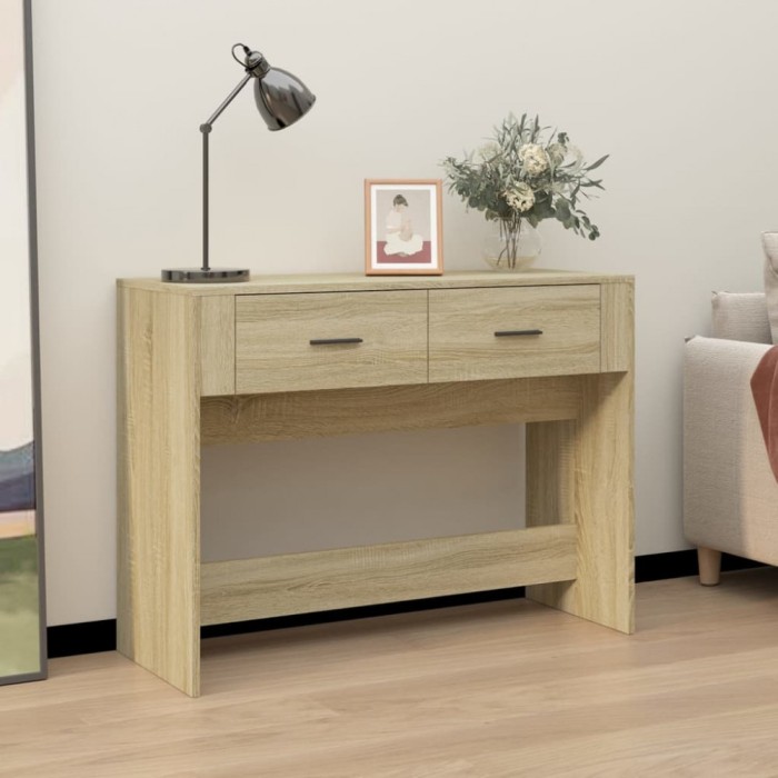 vidaXL Măsuță consolă, stejar sonoma, 100x39x75 cm, lemn prelucrat 816779
