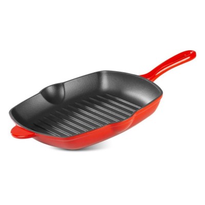 Tigaie grill, fonta, patrata, cu ciocuri, 27x27 cm, MagicHome foto