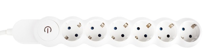 Prelungitor Hoff Line 6 prize, 7 m, 3500W, 3 x 1.5 mmp, intrerupator