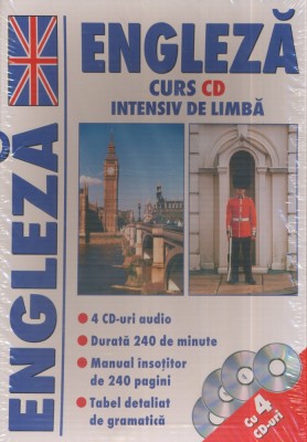 &amp;quot;Engleza, curs intensiv de limba (contine 4 CD-uri)&amp;quot; 2010 - SIGILAT! foto